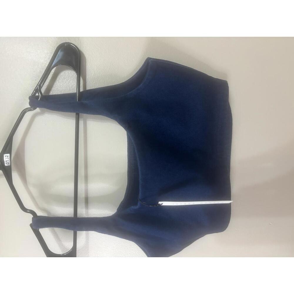 Stylish Susana Monaco Dark Denim Crop Top - Navy Blue Large - Picture 2 of 6